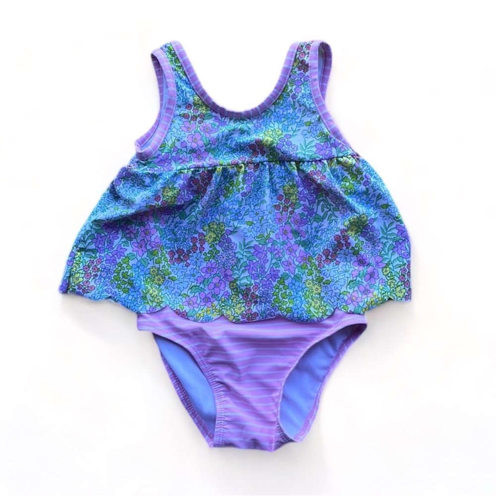 Baby Gap Pastel Floral Print Swimsuit Size 18/24 Months